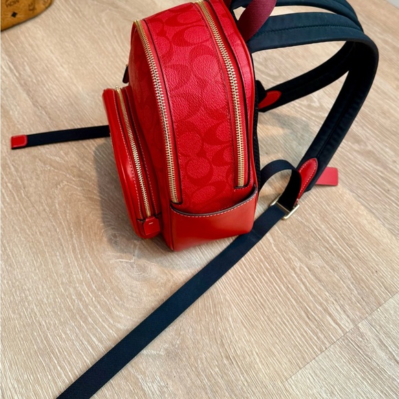Coach Mini Signature Red Backpack-Authentic - Picture 6 of 16